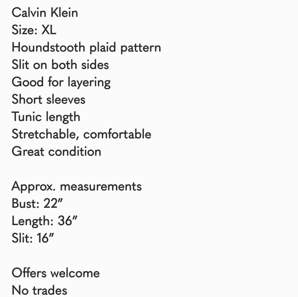 Calvin Klein | Houndstooth Plaid Tunic Top - Picture 13 of 13